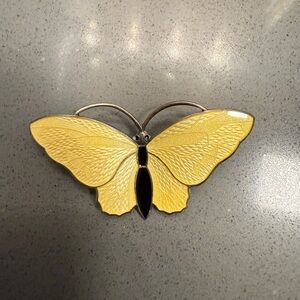 Yellow Butterfly Brooch